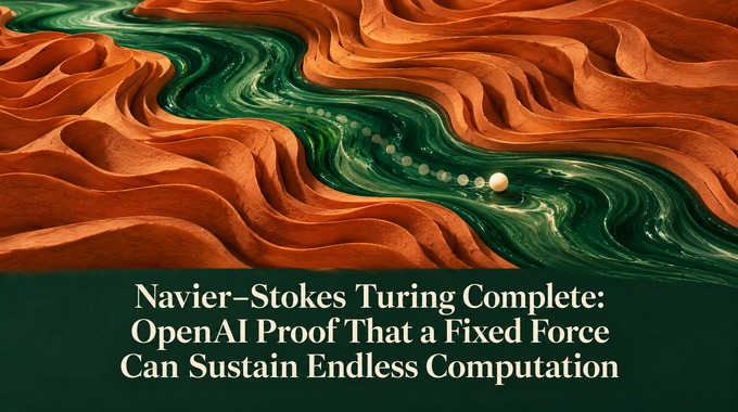 Navier Stokes Turing complete artwork showing moving fluid over a fixed sculpted riverbed.