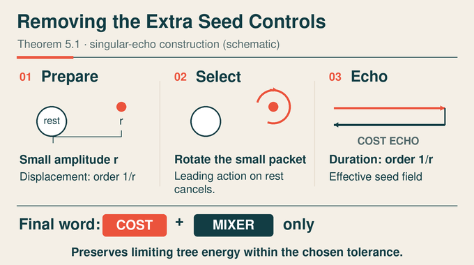 	QAOA algorithm seed removal uses selective rotations and a long cost echo.