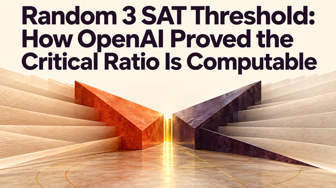 Random 3 SAT threshold enclosed by sculptural lower and upper bounds beneath the article title.