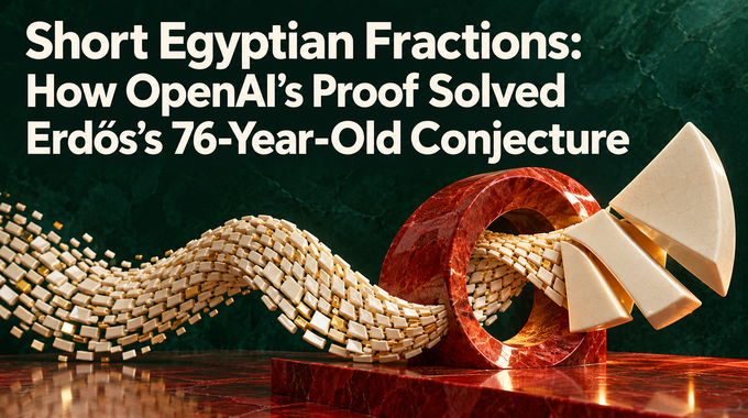Short Egyptian Fractions artwork: many fragments become a few distinct pieces.